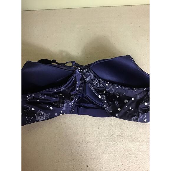 Adore Me Women Curvy Full Coverage Sport Bra Sz 46DD Blue Celestial Inspired - Picture 5 of 8